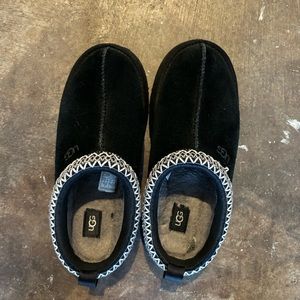 UGGs Tazz Suede Platform Clog Slippers Black